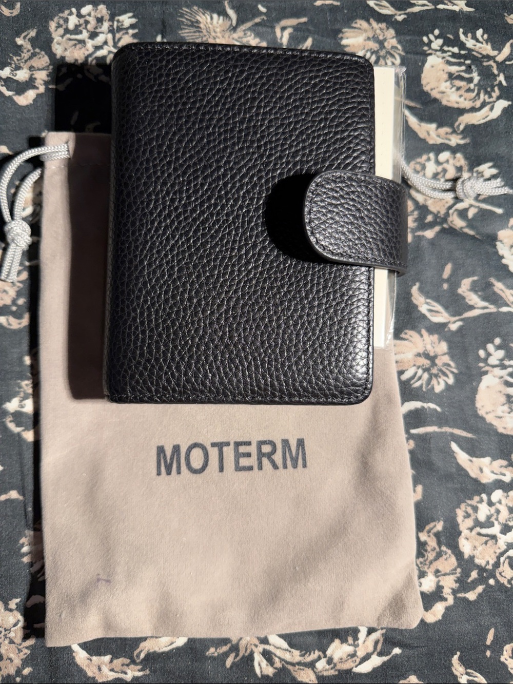 Moterm Black Pebbled Leather planner Organizer